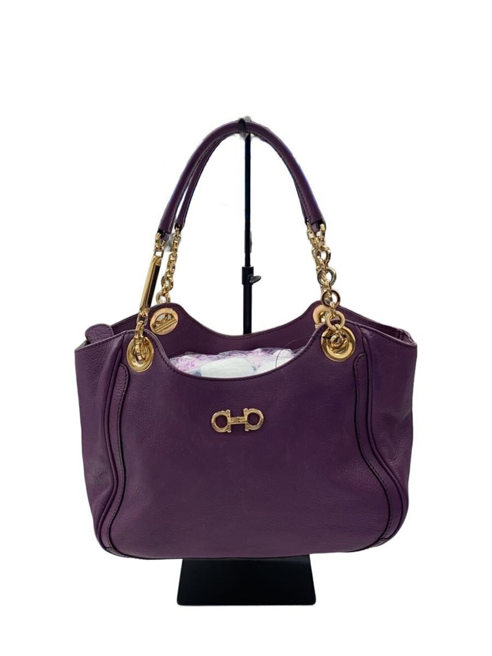 Salvatore Ferragamo Handbag Leather Purple